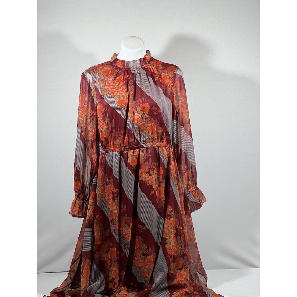 Soft Surroundings Womens Medium Maxi Dress Floral Asymmetrical Boho